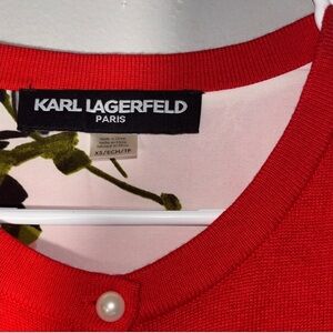 Karl Lagerfeld Paris Vibrant Red Cardigan